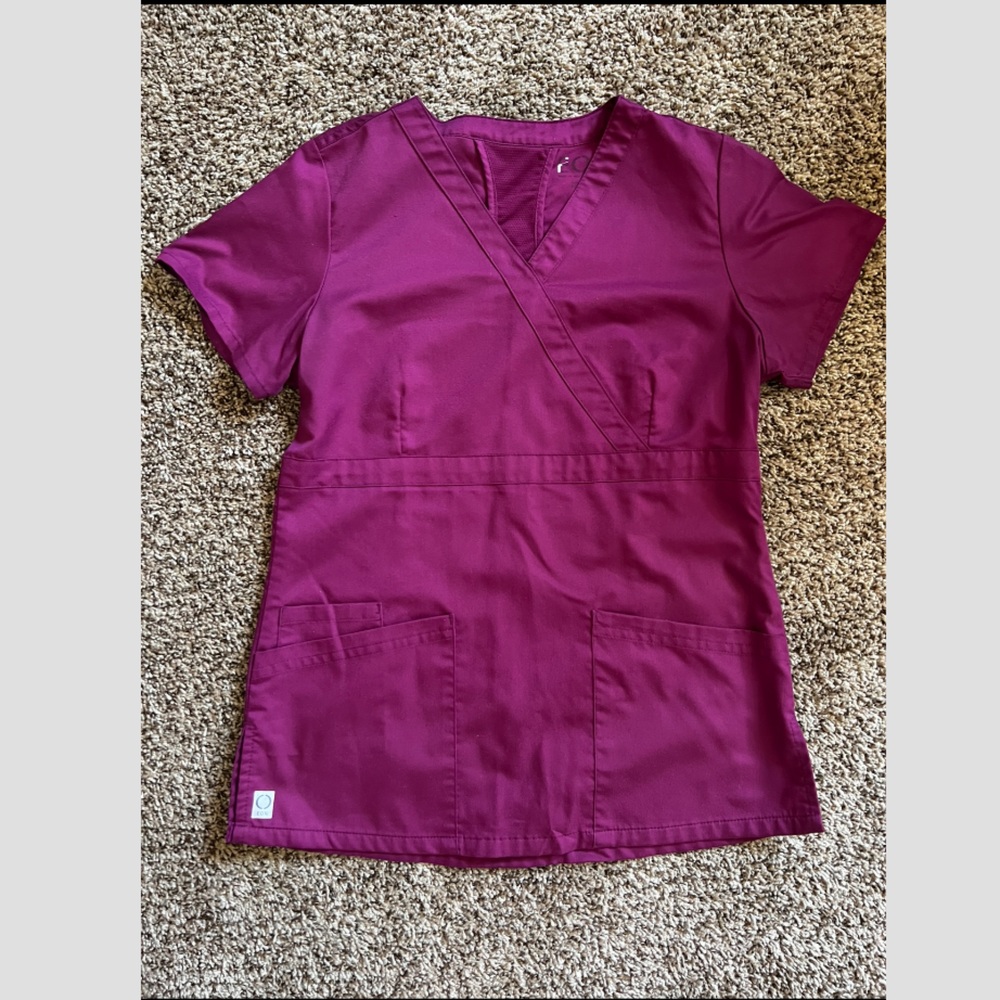 EON Purple Scrub Top Size XS